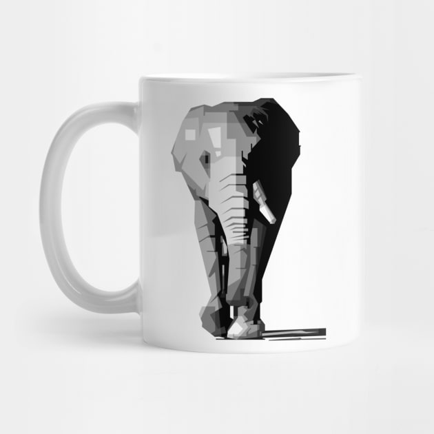 elephant grayscale by Rizkydwi